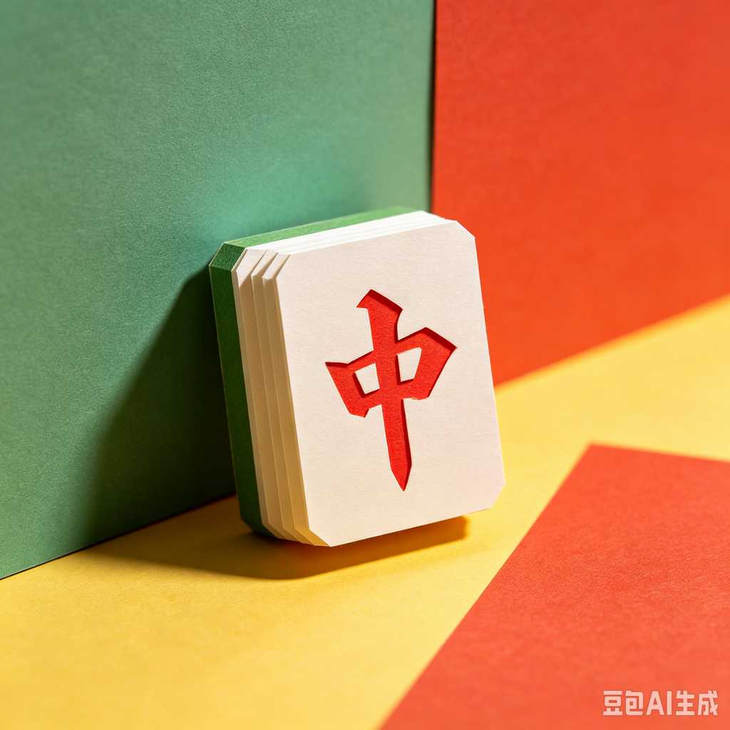 printed logo mahjong set